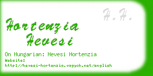 hortenzia hevesi business card